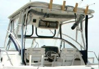 Photo of Boston Whaler Conquest 23 2000: Hard-Top, Visor, Side Curtains, viewed from Port Rear 
