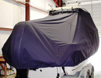 Photo of Boston Whaler Conquest 23 20xx T-Top Boat-Cover, viewed from Starboard Rear 