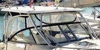 Photo of Boston Whaler Conquest 285, 2007: Hard-Top, Front Connector, Side Curtains, viewed from Starboard Front 