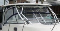 Photo of Boston Whaler Conquest 285 2009: Hard-Top, Front Connector, Side Curtains, viewed from Starboard Front 