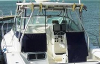 Photo of Boston Whaler Conquest 28 2000: Hard-Top, Front Visor, Side Curtains, Aft-Drop-Curtain, Rear 