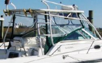 Photo of Boston Whaler Conquest 28 2000: Hard-Top, Front Visor, Side Curtains, viewed from Starboard Rear 