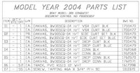 Photo of Boston Whaler Conquest 305, 2004: Manual 305 Conquest Hard-Top Canvas Assembly Parts List, 2004: 