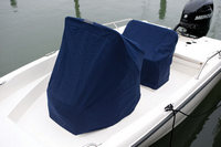 Photo of Boston Whaler Dauntless 180 2013: Reversible Pilot Seat Cover Console-Cover (black or blue from Whaler) 