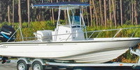 Photo of Boston Whaler Dauntless 220 2007: Factory T-Top, viewed from Starboard Front 