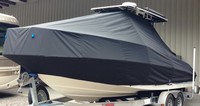 Photo of Boston Whaler Dauntless 240 20xx T-Top Boat-Cover, viewed from Port Front 