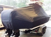 Photo of Boston Whaler Dauntless 270 20xx T-Top Boat-Cover, viewed from Starboard Rear 
