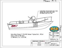Photo of Boston Whaler Montauk 17 19xx Montauk T-Topless™ Folding T-Top (MT2) Lowered Drawing 