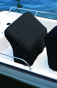 Photo of Boston Whaler Montauk 190, 2013: Reversible Pilot Seat Cover (RPS) (black or blue from Whaler) 