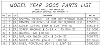 Photo of Boston Whaler Nantucket 190, 2005: Canvas Options Parts List 