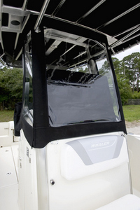 Photo of Boston Whaler Outrage 190, 2013: Weather Curtain Set for T-Top (Side Curtains and Visor black or blue from Whaler) 