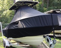 Photo of Boston Whaler Outrage 190 20xx T-Top Boat-Cover, viewed from Starboard Front 