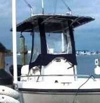 Photo of Boston Whaler Outrage 210, 2006: T-Top, Visor T-Top, Side Curtains, viewed from Starboard Front 