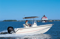 Photo of Boston Whaler Outrage 210 2007: T-Top (Factory OEM website photo), viewed from Port Side 