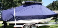 Photo of Boston Whaler Outrage 210 20xx T-Top Boat-Cover, viewed from Starboard Side 