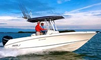 Photo of Boston Whaler Outrage 220 2011: Factory T-Top, Running, viewed from Starboard Side (Factory OEM website photo) 