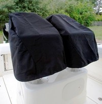 Photo of Boston Whaler Outrage 220 2013: Pedestal Seat Covers (black or blue from Whaler) 