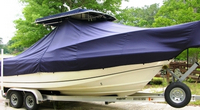 Photo of Boston Whaler Outrage 230 20xx T-Top Boat-Cover, viewed from Starboard Side 