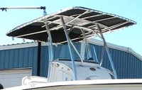 Photo of Boston Whaler Outrage 240, 2008: T-Top Life Jacket Storage, viewed from Port Front 