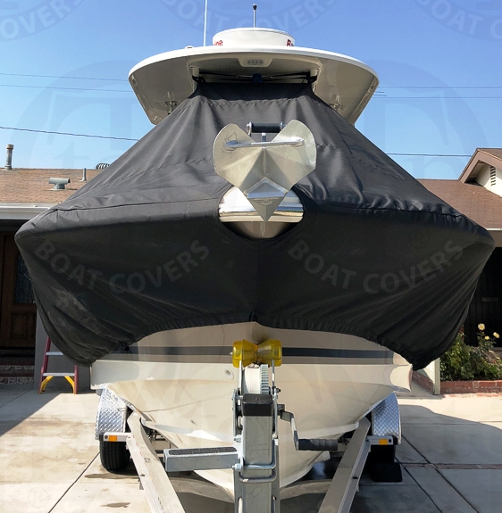 Boston Whaler Outrage 250, 20xx, TTopCovers™ T-Top boat cover front