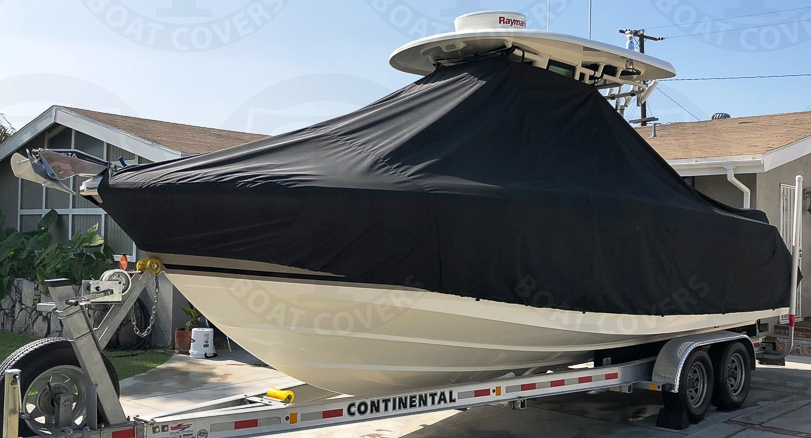 Boston Whaler Outrage 250, 20xx, TTopCovers™ T-Top boat cover, port front