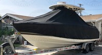 Photo of Boston Whaler Outrage 250 20xx T-Top Boat-Cover, viewed from Port Front 
