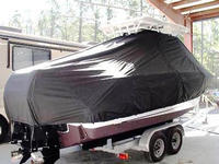 Photo of Boston Whaler Outrage 250 20xx T-Top Boat-Cover, viewed from Starboard Rear 