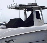 Photo of Boston Whaler Outrage 280 20xx T-Top Console-Cover Leaning Post Seat Cover, viewed from Starboard Rear 