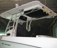 Photo of Boston Whaler Outrage 320 Center Console, 2004: Factory OEM Hard-T-Top Life Jacket Storage 