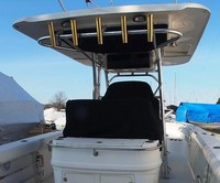 Photo of Boston Whaler Outrage 320 Center Console, 2004: Factory OEM Hard-T-Top Life Jacket Storage Console-Cover Seat Cover Dual, Rear 