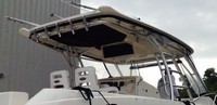 Photo of Boston Whaler Outrage 320 Cuddy, 2006: Factory OEM Hard-Top Life Jacket Storage, viewed from Starboard Rear 