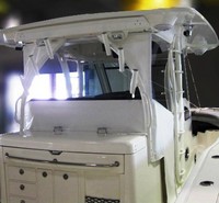 Photo of Boston Whaler Outrage 320 Cuddy, 2013: Aft Helm Canvas Enclosure white, Rear 