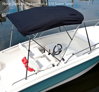 Photo of Boston Whaler Super Sport 170, 2014: Sun Top, Bimini Top, viewed from Starboard Side, Above 