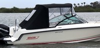 Photo of Boston Whaler Vantage 230 Bimini, 2013: Bimini Top, Visor, Side Curtains, Aft Curtain, viewed from Starboard Side 