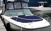 Photo of Boston Whaler Vantage 230 Bimini, 2016: Bimini Top, Visor, Side and Aft Curtains Bow Cover, viewed from Starboard Front 