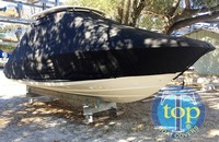 Photo of Boston Whaler Vantage 230 Hard-Top 20xx T-Top Boat-Cover, viewed from Starboard Front 