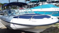 Photo of Boston Whaler Ventura 18, 2001: Bimini Top Bow Cover, viewed from Starboard Front 