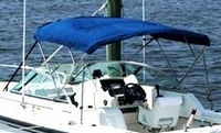 Photo of Boston Whaler Ventura 210, 2002: Bimini Top, viewed from Port Rear 