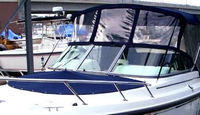 Photo of Boston Whaler Ventura 210, 2008: Bimini Top, Visor, Side Curtains, Aft Curtain Bow Cover, viewed from Port Front 