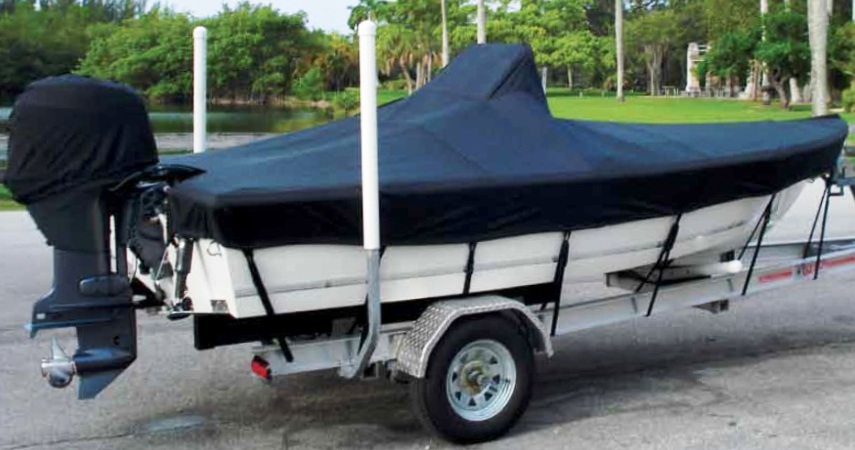 Carver SunDURA StyledtoFit Boat Cover f175 VHull Center Console Fishing Boat  Grey 70017S11 – El Capitan Marine & Fishing Center