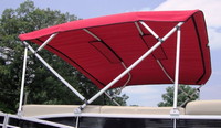 Bimini-Top-Pontoon-Unassembled-Carver™Carver(r) UNassembled, folding 4 square tube Pontoon Bimini Top with nylon fittings, hardware and straps.