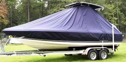 Century 2101 Bay, 20xx, TTopCovers™ T-Top boat cover, port front