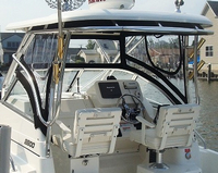 Photo of Century 2600WA, 2009: Hard-Top, Front Connector, Side Curtains, viewed from Port Rear 