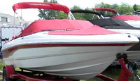 Photo of Chaparral 180 SSI, 2006: Bimini Top in Boot, Bow Cover Cockpit Cover, viewed from Starboard Front 