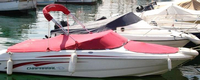 Photo of Chaparral 180 SSI, 2007: Bimini Top in Boot, Bow Cover Cockpit Cover, viewed from Starboard Side 