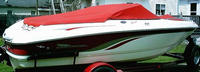 Photo of Chaparral 186 SSI, 2000: Cockpit Cover Jockey Red, Bow Cover, viewed from Starboard Rear 