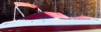 Photo of Chaparral 210 SSI, 2004: Bimini Top in Boot, Bow Cover Cockpit Cover, viewed from Starboard Front 