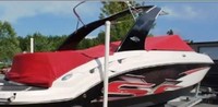 Photo of Chaparral 236 SSX Arch, 2009: Bimini Top Frame Arch-Aft-Top Frame, Cockpit Cover with Rail, viewed from Starboard Rear 