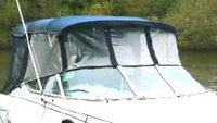 Photo of Chaparral 240 Signature, 2001: Bimini Top, Front Connector, Side Curtains, Camper Top, Camper Side and Aft Curtains, viewed from Starboard Front 