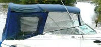 Photo of Chaparral 240 Signature, 2001: Bimini Top, Front Connector, Side Curtains, Camper Top, Camper Side and Aft Curtains, viewed from Starboard Side 